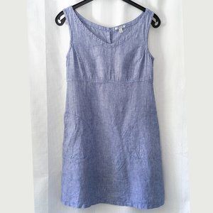 Toad&Co Dusty Indigo Linette Linen Dress, Small